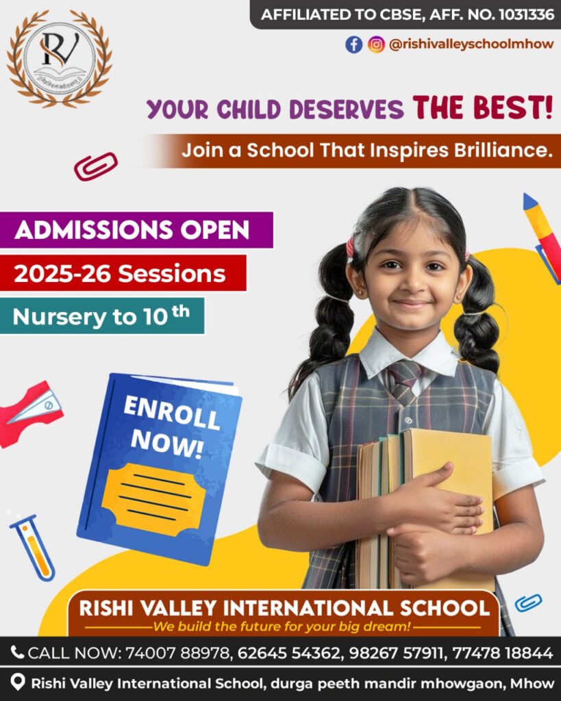 CBSE School in Mhow Fee - Rishi Valley International School, Mhow is the best choice.