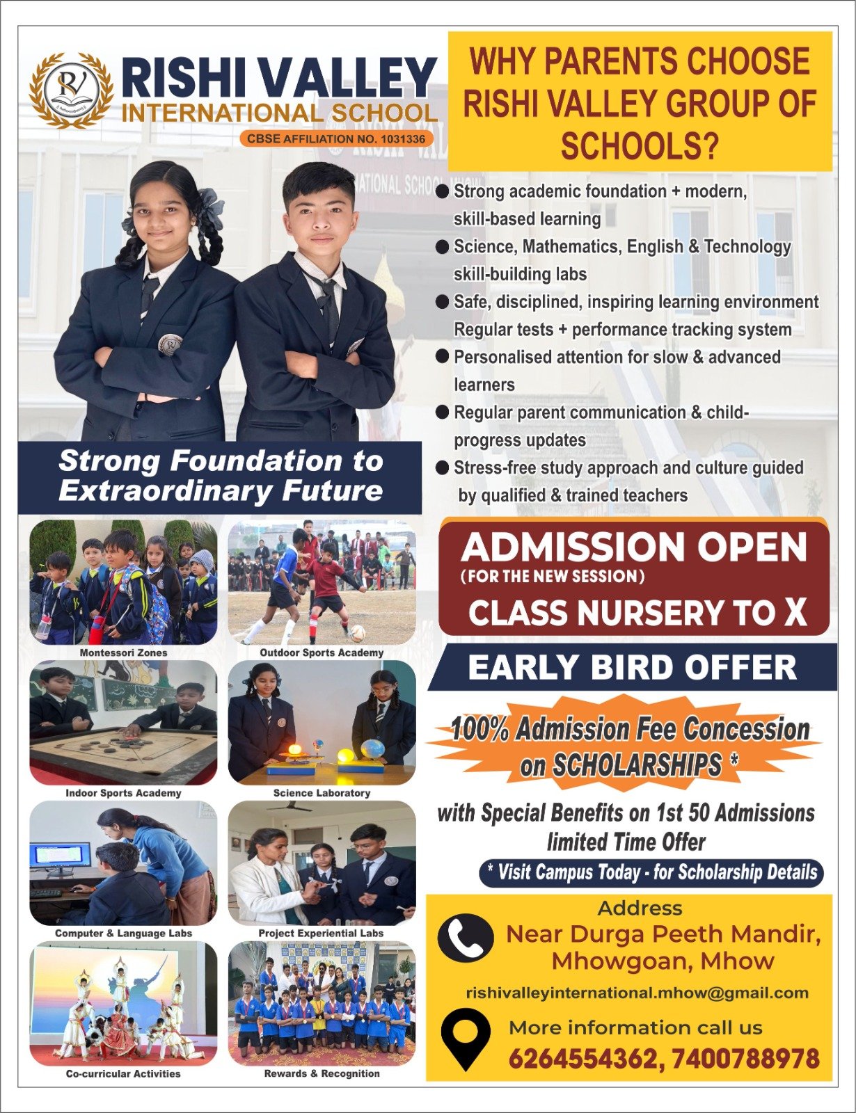 CBSE School in Mhow Fee