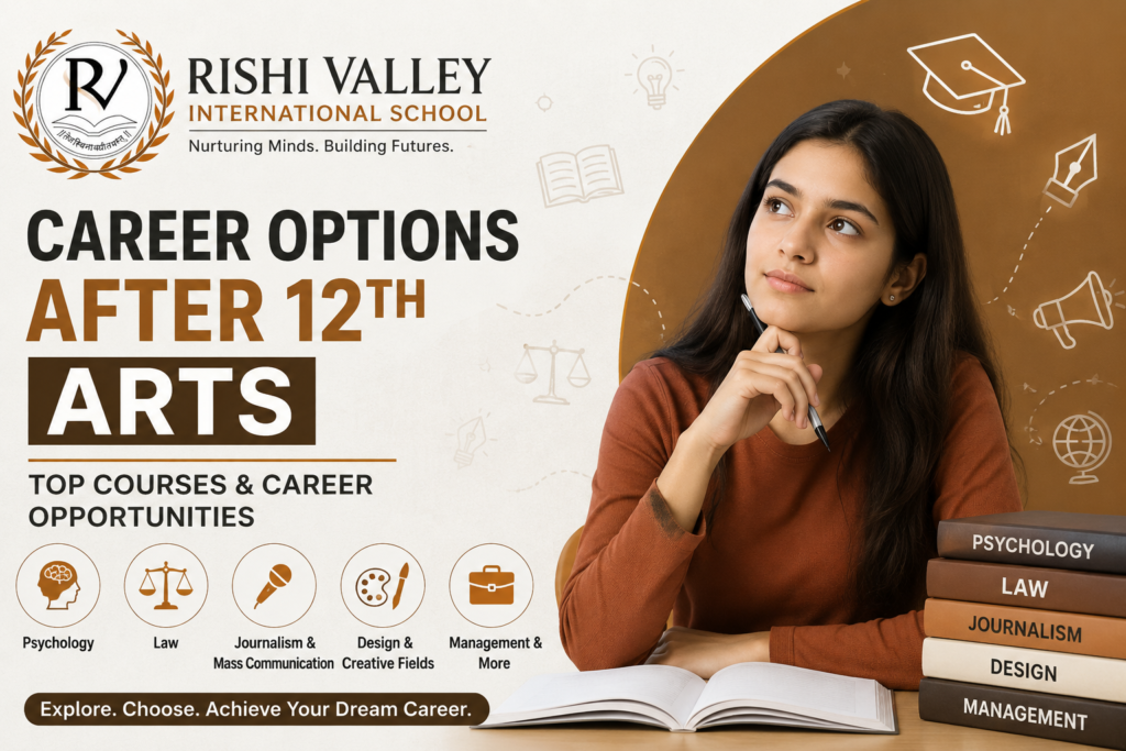 Career Options After 12th Arts for students – Psychology, Law, Journalism, Design and Management courses at Rishi Valley International School